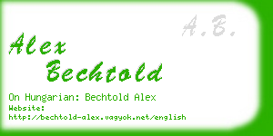 alex bechtold business card